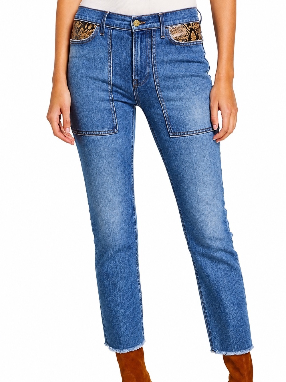 Frame Le High Rattler straight jeans, size 24